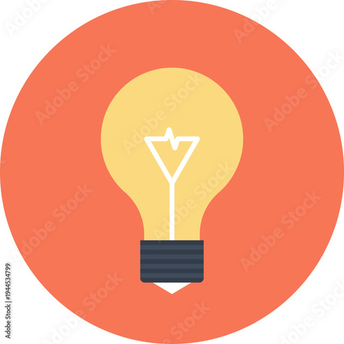 idea flat web icon concept