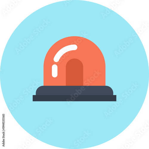 alert flat web icon concept