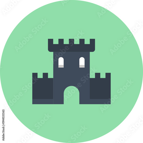 tower flat web icon concept