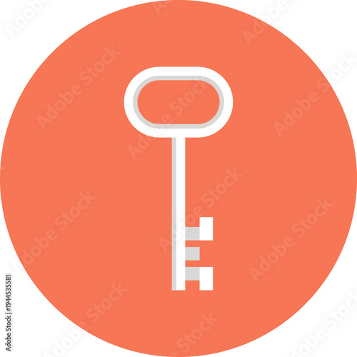 key flat web icon concept