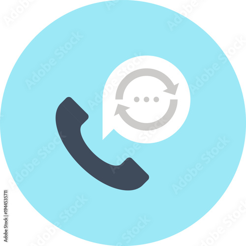 customer service flat web icon concept