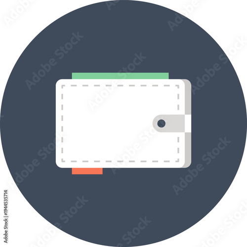 wallet flat web icon concept