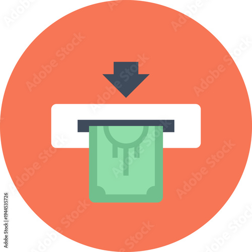 ATM flat web icon concept