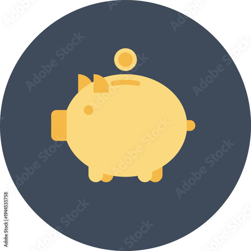 savings flat web icon concept