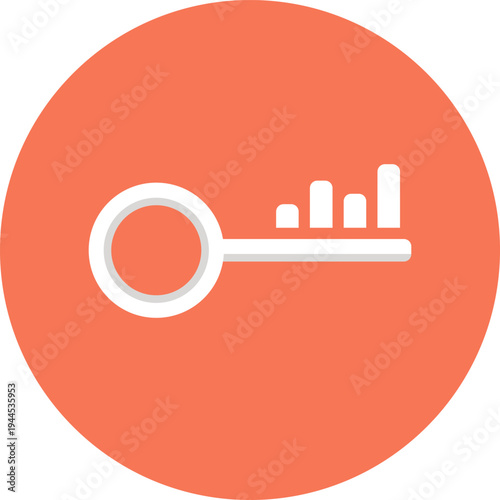 keyword ranking flat web icon concept