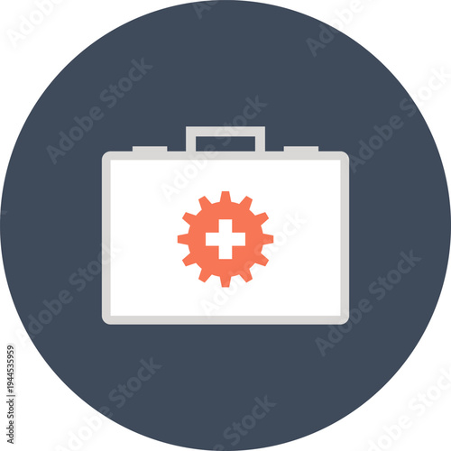 technical service flat web icon concept