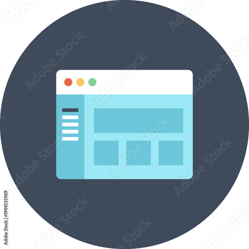 interface flat web icon concept