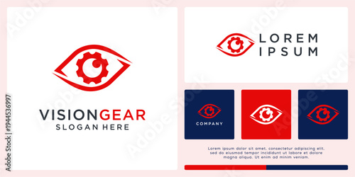 Vision gear logo design with abstract eye