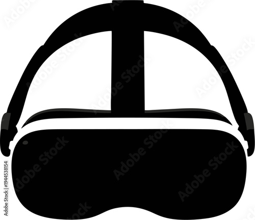Modern VR Headset Illustration Virtual Reality Goggles for Gaming and Metaverse Experiences