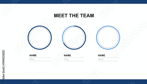 Meet the Team Business Presentation Slide with Profile Placeholders