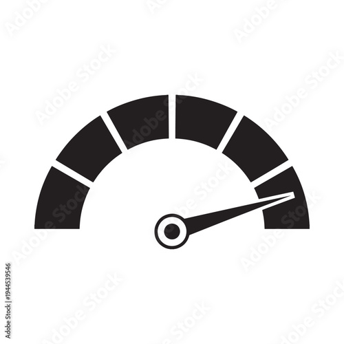 Simple gauge illustration showing a moderate reading on a black background