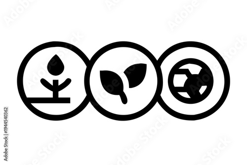 Eco with leaf and water and globe eco leaf eco friendly sustainable