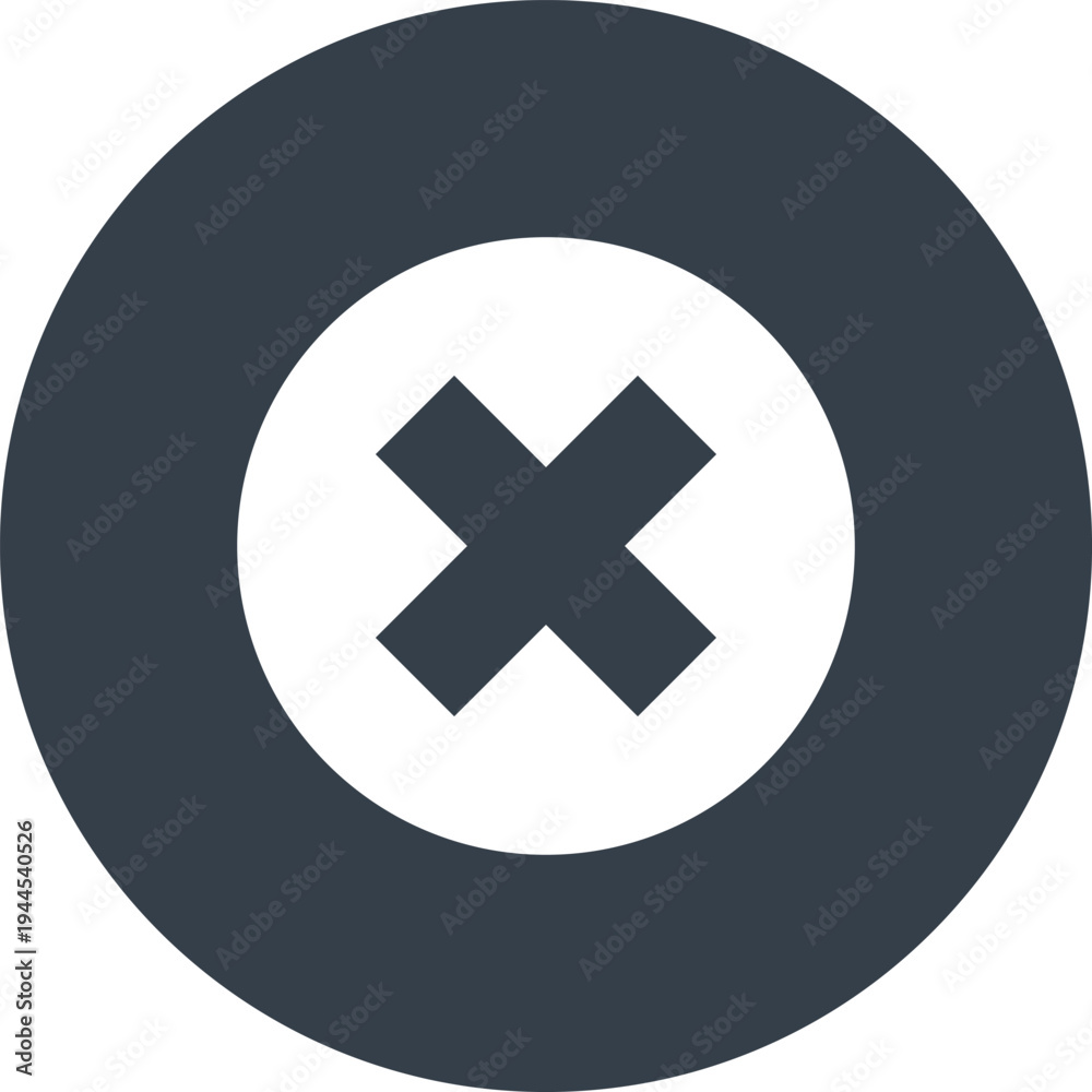 Fototapeta premium close flat web icon concept