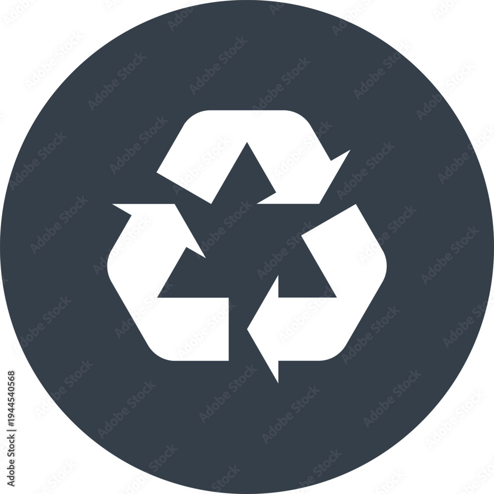 Fototapeta premium recycle flat web icon concept
