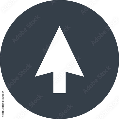 Arrow flat web icon concept