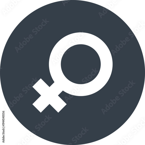 female gender sign flat web icon concept