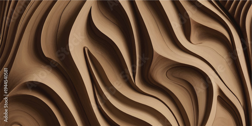 Wood Texture Background Dark Brown Wood Grain Texture with Cream Gold Swirl Waves Luxury Wooden Pattern for Interior Design Wallpaper and Premium Surface