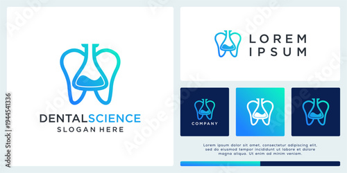 Dental science logo design template