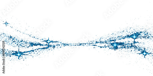 Abstract blue background with flowing waves and fresh water splashes featuring clear bubbles and transparent liquid motion in a clean macro flow