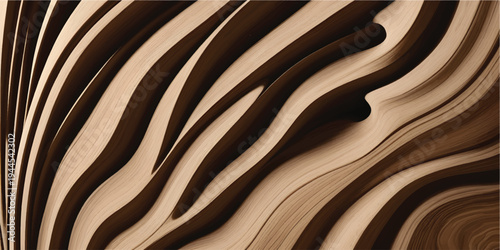 texture of wave formed wood plank background