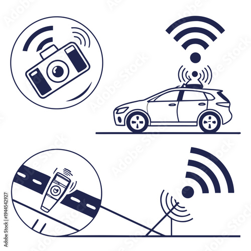 Simple line of wireless vehicle technology