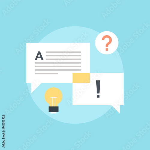 Consulting flat web icon concept