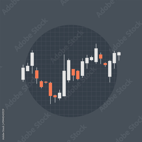 Stock Market flat web icon concept