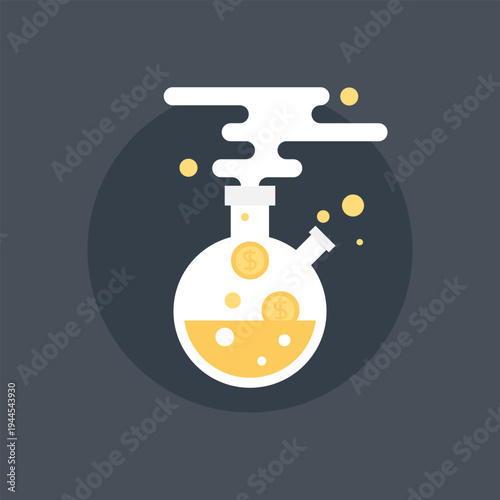 Make Money flat web icon concept