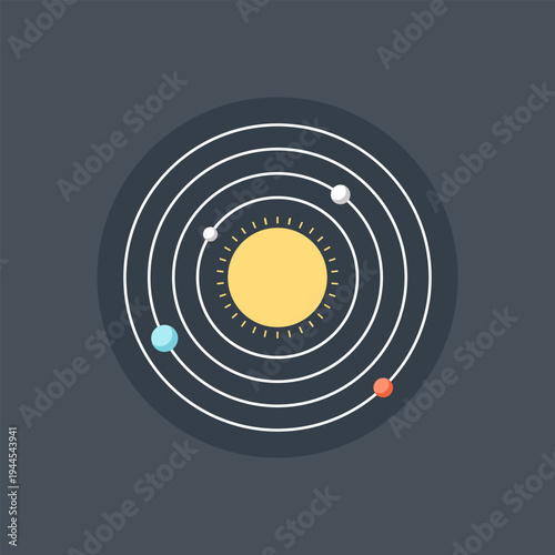 Research flat web icon concept