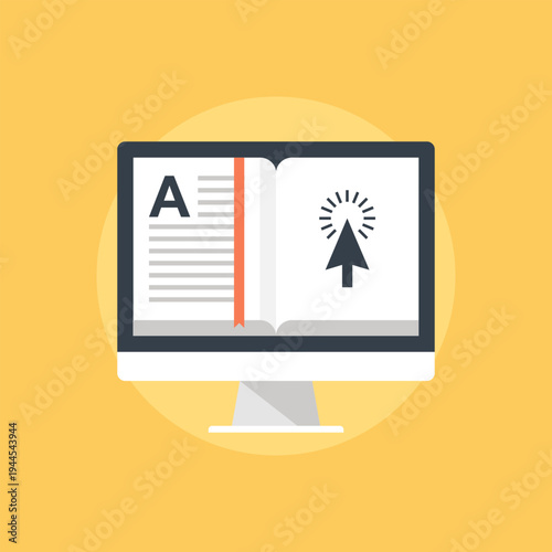 Research flat web icon concept