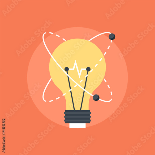 Experiment flat web icon concept