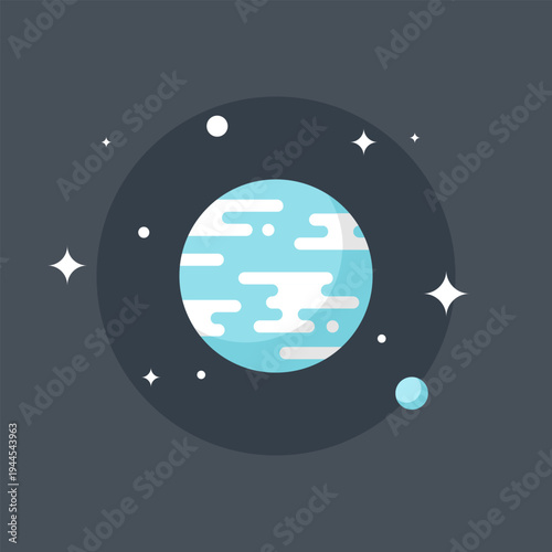 Discover flat web icon concept