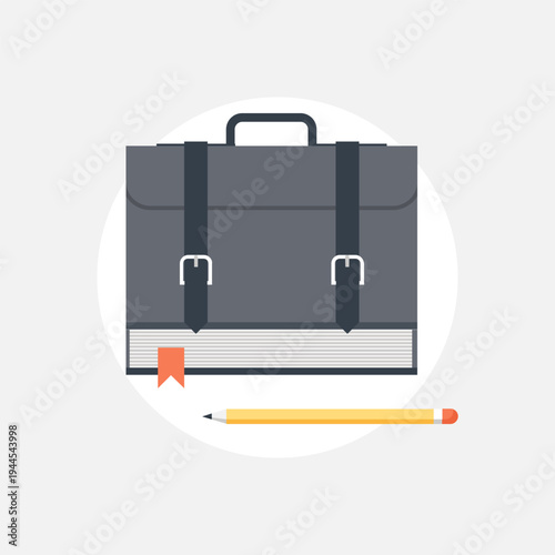Education flat web icon concept