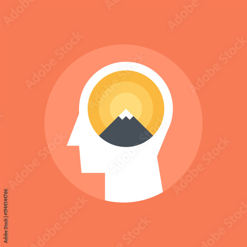 optimism icon concept