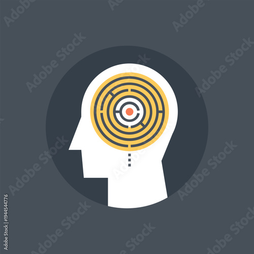 brain training icon concept