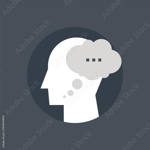 thinking icon concept