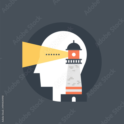 perspective vision icon concept