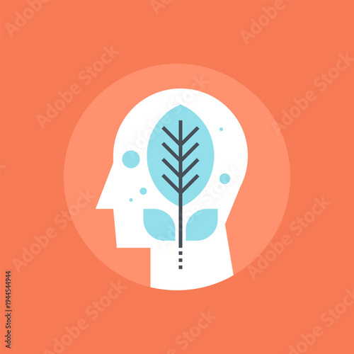 think green icon concept