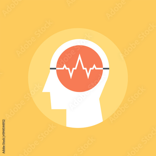 brain activity icon concept