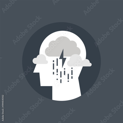 bad mood icon concept