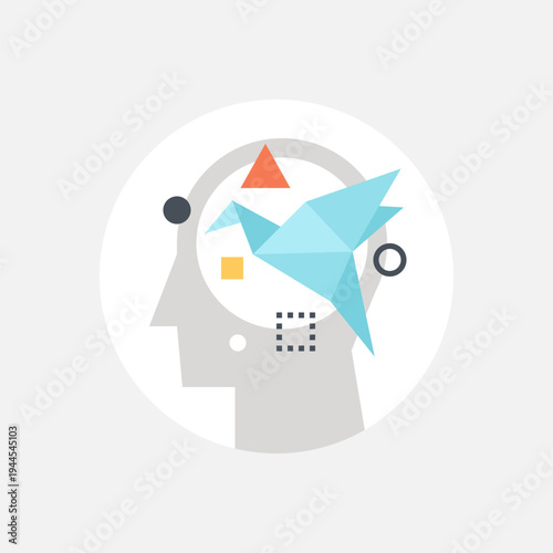 creative mind icon concept