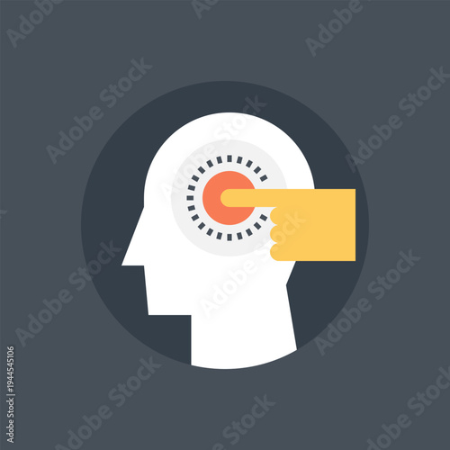 mind manipulation icon concept