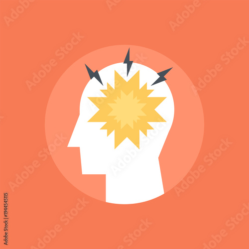 panic attack icon concept