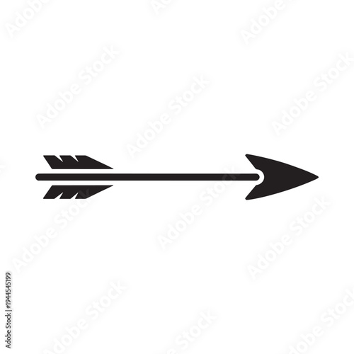 A simple black arrow pointing to the right on a white background