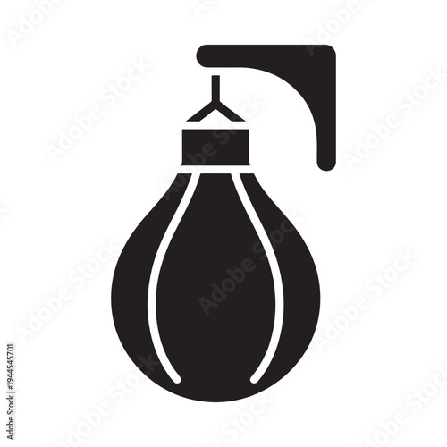 Simple black silhouette of a vintage style spray bottle
