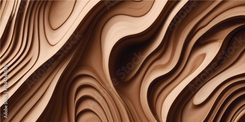 Brown wooden texture background complemented by a soft, luxurious golden satin wave pattern design