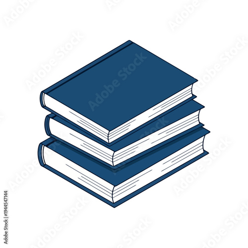 Stack of blue books