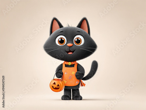 Cat in Halloween costume