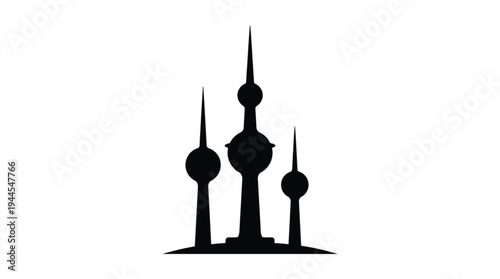 Minimalist Desert Sand Dune Landscape Silhouette Icon, High-Contrast Black Vector Symbol Isolated on White for Business, Travel, and Professional Graphic Design