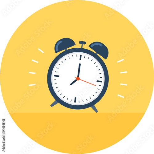 wake up flat web icon concept